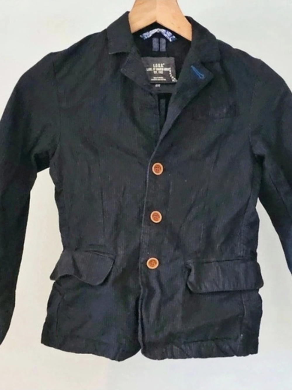 H&M Large.O.G.G. Label of Graded Goods Striped Jacket in Black Size 9/10Y